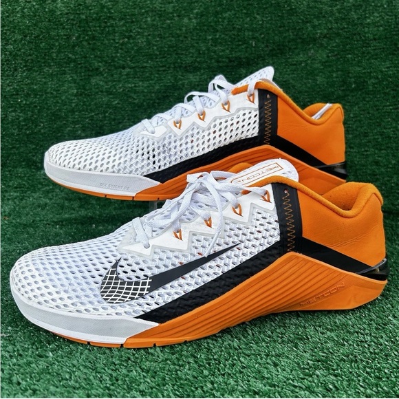 Nike White and Orange Athletic Shoes
